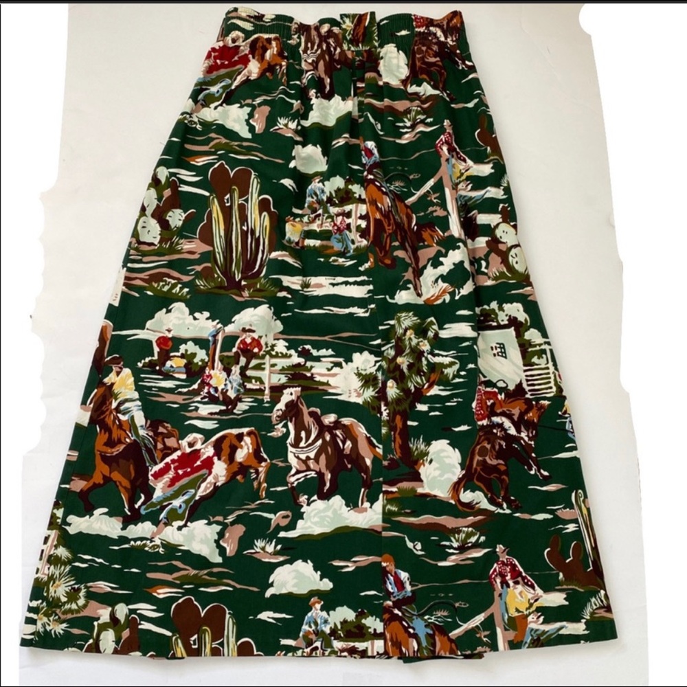 Vintage Eagles Eye Western Horse & Cowboy Skirt